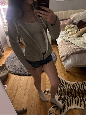 The North Face Women's Beige Zip Hoodie
